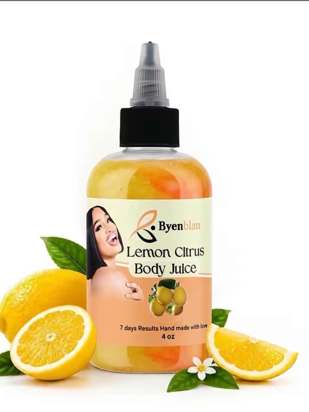 Byenblan Lemon Citrus Body Juice — Bright Yellow Hydrating Body Oil